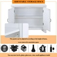 thumbnail image 5 of 40" Console Table With Storage,Modern Wood Accent Storage CabinetWith Adjustable Storage Shelf,Retro Entryway Table For Entryway Hallway Living Room Foyer, 5 of 8