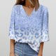 thumbnail image 2 of Gibobby Camiseta con cuello en V para mujer Camiseta manga corta con cuello en V y manga corta para mujer(Azul,G), 2 of 4