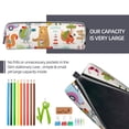 thumbnail image 5 of Cauagu Travel Animals Print Leather Pencil Pen Case - Stationery Bag Portable Stationery Bag Big Capacity Pencil Pouch Cosmetic Organizer Bag for Men & Women, 5 of 7