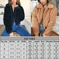 thumbnail image 2 of Womens Thick Warm Teddy Bear Pocket Fleece Jacket Coat Zip Up Outwear Overcoat, 2 of 2