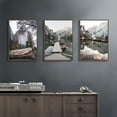thumbnail image 3 of 3pcs Unframed Nature Landscape Travel Poster Mountain Lake Boat Nordic Pictures Wall Art Canvas Painting for Living Room Bedroom Home Decor No Frame, 3 of 4