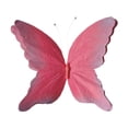thumbnail image 1 of Mariposa artificial, decoración de pared con mariposas falsas para dormitorio, hogar, exteriores. Rosa, 1 of 9
