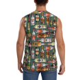 thumbnail image 4 of Fotbe Alcohol Bottles Men's Camiseta sin Mangas Estampada para Hombres, Playera Casual para Gimnasio, Entrenamiento, Playa-X-Large, 4 of 7