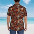 thumbnail image 4 of Gukieu Coffee Stamp Print Men's Short-sleeved Shirts, Button-down Lapel Hawaiian Shirts, T-shirts, Beach Vacation Summer Casual Wear,Medium, 4 of 7