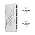 thumbnail image 1 of 6/8/10 Way 12V 4Pin PWM and 5V 3Pin ARGB Cooling Fan Splitter Hub for Computer PC Case Chassis Radiator SATA Power Supply LP-6P White, 1 of 6