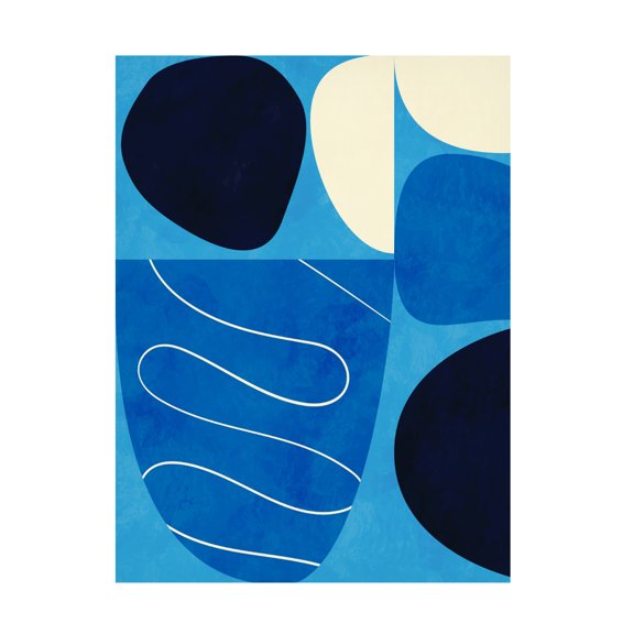 Trademark Fine Art Ana Rut Bre Shapes Play3 1blue Canvas Wall Art