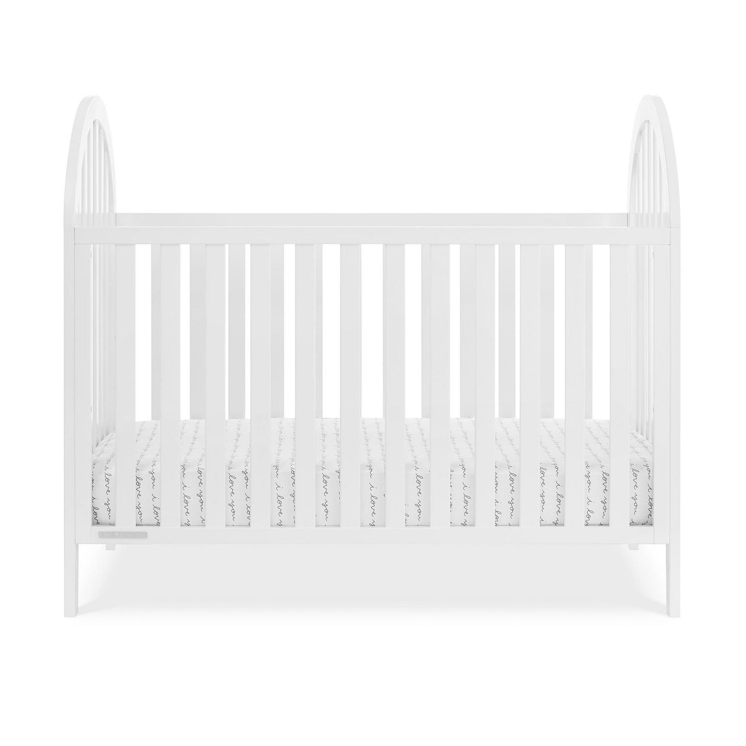 Delta Childern Milano Lit de bébé convertible 4 en 1 – Certifié Greenguard Gold, Bianca White