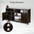 thumbnail image 4 of Costway 59" TV Stand Media Center Console Cabinet w/ Barn Door for TV's 65" Coffee, 4 of 10