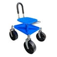 thumbnail image 2 of CoudarTitie Garden Trolley Rolling Seat 360 degree Rotating Woven PP Seat Heavy Duty Garden Chair blue, 2 of 9