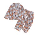 thumbnail image 3 of Coerni Halloween Pjs Toddler Baby Girls Pumpkin Ghost Printed Pajamas Sets Long Sleeve Shirts Pants Fall Casual Outfits, 3 of 4