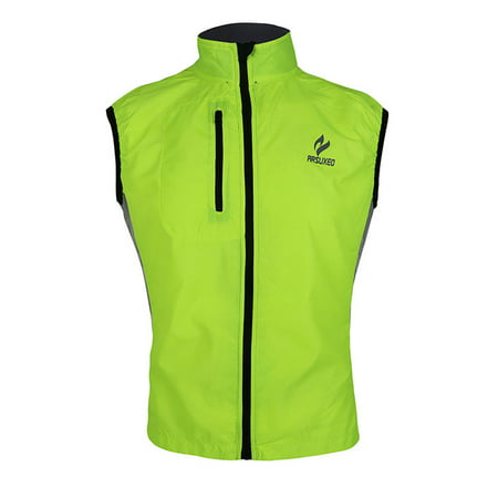 ARSUXEO Men Women Ultrathin Spring Autumn Running Cycling Bicycle Vest Windproof Sleeveless Coat Jacket Clothing Casual