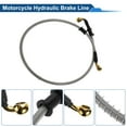 thumbnail image 5 of 80cm Motorcycle Brake Clutch Oil Hose Line Nylon Stainless Steel Wire Braid PU Motorcycle Hydraulic Brake Line for Motorcycles Dirt Bikes Silver Tone, 5 of 6