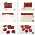 thumbnail image 5 of Christmas Stockings for Cat Dog Burlap Paw Stockings for Pet Buffalo Plaid Santa Stocking Fireplace Hanging Stockings Personalize Christmas Decoration, 5 of 6