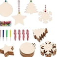 thumbnail image 2 of Adorno navideño de madera para manualidades, decoraciones colgantes para árbol de Navidad, decoración de fiesta en casa, 10 unidades, 2 of 4