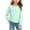 Mint Green, variant on Girls Shirts Size 10-12 Girls Crewneck Eyelet Tshirts Casual Basic Top Cotton Smocked Sweatshirts for Teens 6-16 Years