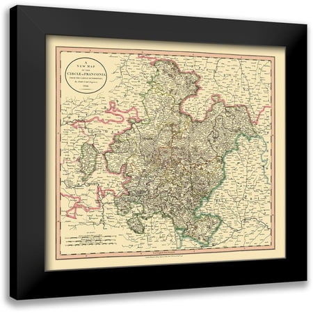 Cary 13x12 Black Modern Framed Museum Art Print Titled - Franconia Germany - Cary 1799
