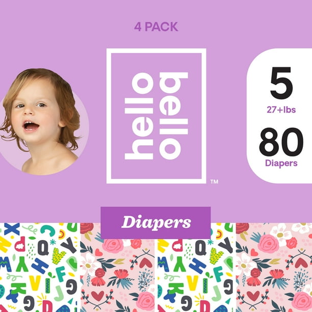 Hello Bello Diaper Variety Pack Alphabet Soup & Bloomers Size 5