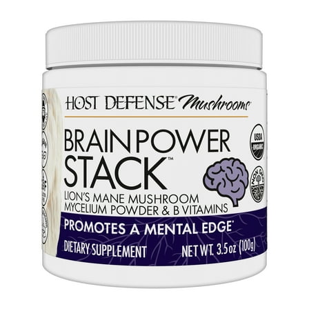 Host Defense BrainPower Stack Powder, 100g (66 Servings)*