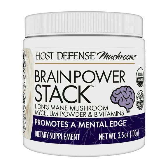 Host Defense BrainPower Stack Powder, 100g (66 Servings)*