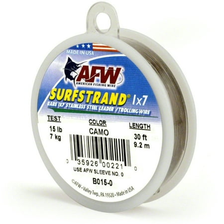 American Fishing Wire 90Lb Surfstrand CB 30 Foot Spool - B090-0