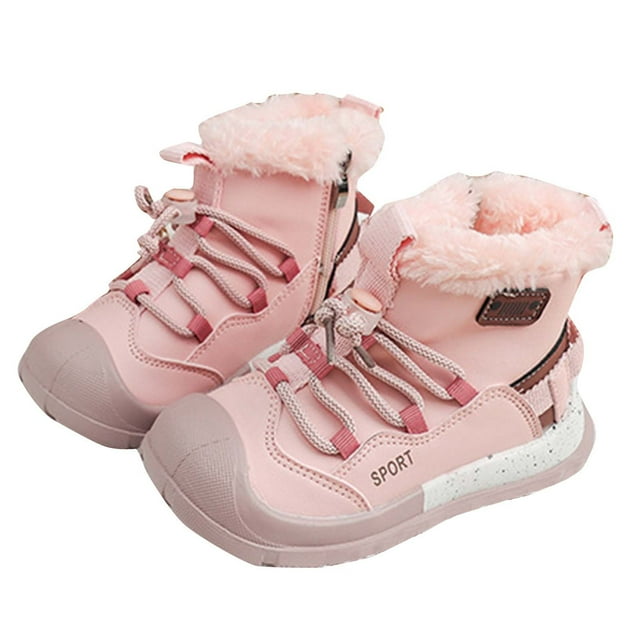 Bottes pour Bébé Fille, Bottes de Ski à la Mode pour Enfants Plus Âgés avec Design à Blocs de Couleur
