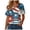 Light Blue, variant on 250th Anniversary USA Patriotic V-Neck T-Shirt for Women, Cotton 1776-2026 Tee, 4th of July Casual Tops (Blue, XXL)