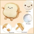 thumbnail image 3 of Almohada de pan tostado, divertida almohada de peluche con forma de pan, pequeña, 3 of 5