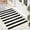 Z#Black, variant on FAMTKT Bathroom Rug Mat, Fall Outdoor Rug Bath Mat, Soft & Non-Slip Door Mat, Hand-Woven Check Rug Washable Bath Rug Carpet for Toilet Bathtub Bedroom Doormats