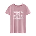 thumbnail image 3 of TWZH Women's You Can't Tell Me What To Do Letter T-Shirt Short Sleeve Tee, 3 of 6