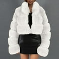 thumbnail image 2 of Winter Coats for Women Warm Fluffy Faux Fur Jackets Cropped Jacket Parka Outwear Solid Color Sharpe Fuzzy Jacket Coat Jackets for Women, 2 of 5