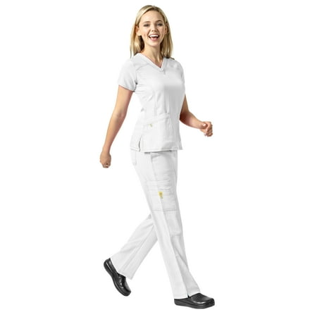 

WonderWink Four-Stretch Sporty V-Neck Top & Sporty Cargo Pant Scrub Set