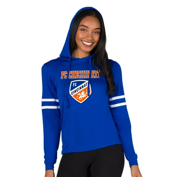 Women's Concepts Sport Blue FC Cincinnati Marathon-Hoodie Top