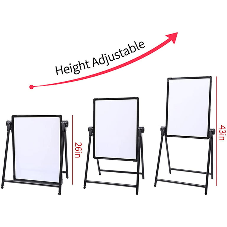 QZMTOY Kids Art Easel, Deluxe Standing Easel Set, Adjustable Art Table,  Magnetic Dry Erase Board&Chalkboard Double Sided Stand, 360°Rotating  Drawing