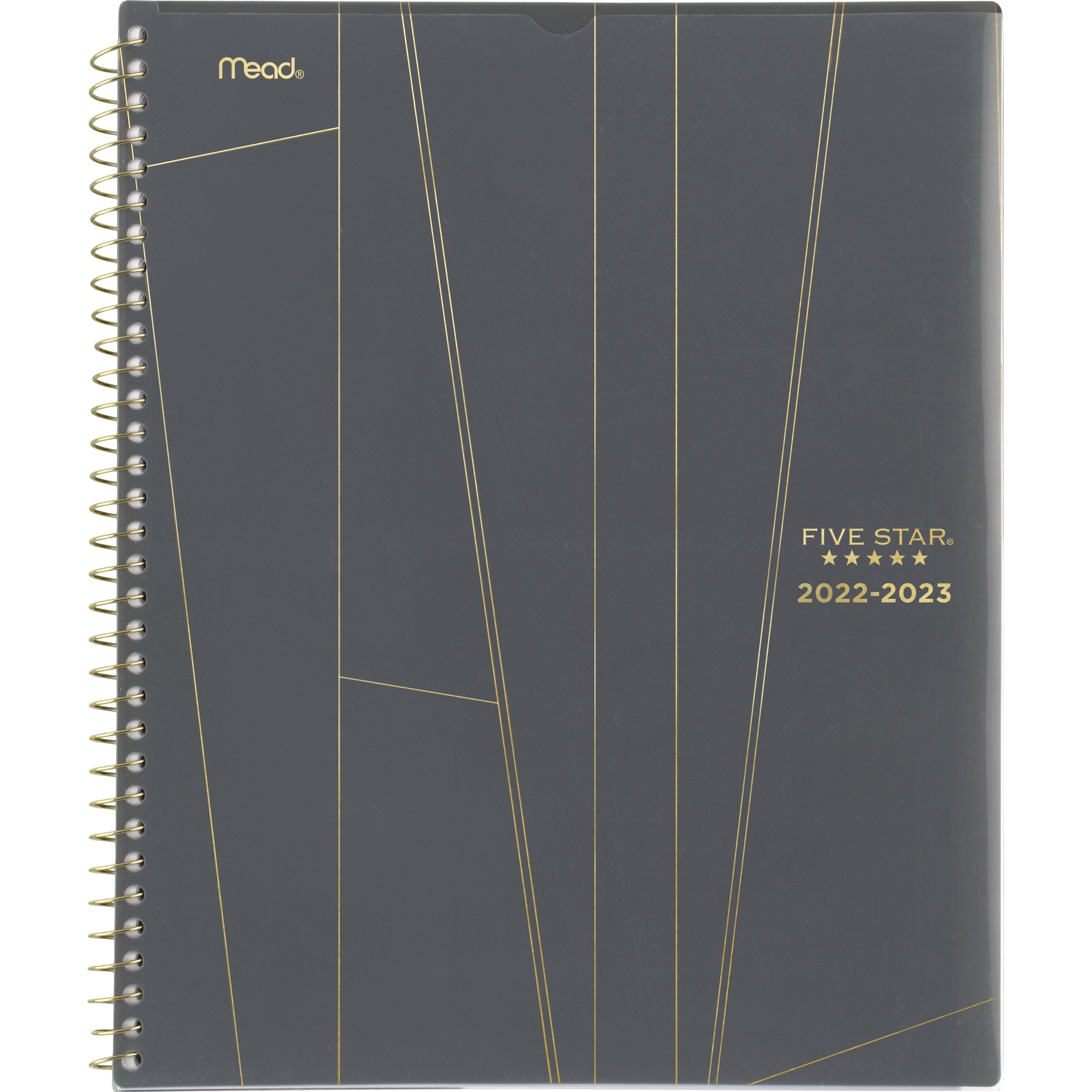 Five Star 20222023 Weekly Monthly Student Planner, 8 1/2" x 11", Gold