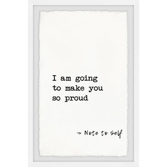 Marmont Hill Make You Proud Framed Wall Art, 8.00" x 1.50"