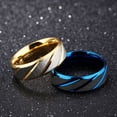 thumbnail image 2 of Anillo infinito de boda con diseño de onda de oro a la moda, anillos de acero de titanio para parejas, regalos de joyería de compromiso para hombres y mujeres Tan Jianjun  unisex, 2 of 2