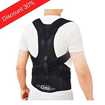 Back Brace Posture Corrector | Best Fully Adjustable Support Brace | Improves Posture and Provides Lumbar Support | For Lower and Upper Back Pain | Men and Women (Best Position For Lower Back Pain)