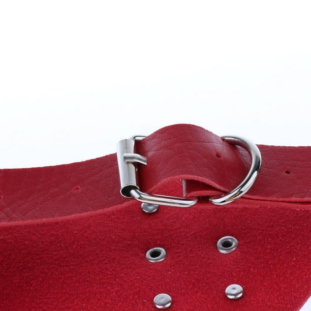 6762 Red Punk Waist Belt With Adjustable Shoulder Straps & Lace-up Details Women main image 3