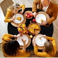 thumbnail image 2 of HAHDAXIA Round Waterproof Table Cover Elastic Tablecloth Vinyl Fitted Table Cover Elastic Edged Plastic Table Cover Fits Tables up to 57"-68" R Black, 2 of 7