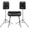Peavey ESCORT 3000 300w Portable PA Powered Speaker System w/Mixer + Mixer Stand