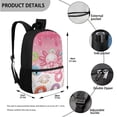 thumbnail image 3 of Jeiento Doughnut Axolotl Backpack and Lunch Box Set for Girls School Bookbag Lunch Bag Pencil Case Water Bottle Carrier Pink 4Pcs Kids Elementary Middle School Bag Packs Daycare Satchel, 3 of 7