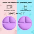 thumbnail image 3 of Takidtoo Silicone Suction Plates, Silicone Grip Dish for Babies/Toddlers, Divided Plate, 100% Food Grade Silicone, Microwave & Dishwasher Safe, 3 of 5