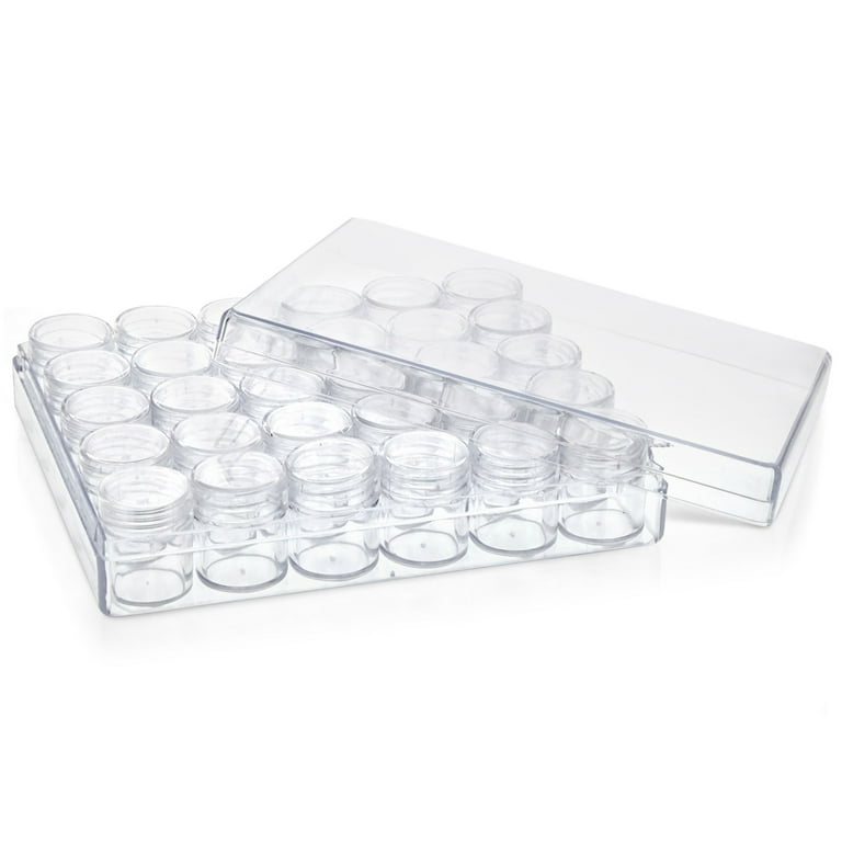 Mathtoxyz Small Bead Organizers, 30 Pieces Plastic Storage Cases Mini Clear  Bead Storage Containers Transparent Boxes with Hinged Lid and Rectangle