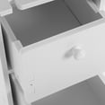 thumbnail image 4 of Wood Plastic Board Corner Cabinet with 3 Compartments and 2 Drawers for Bathroom, Fashionable Storage Shelf Rack, 4 of 7