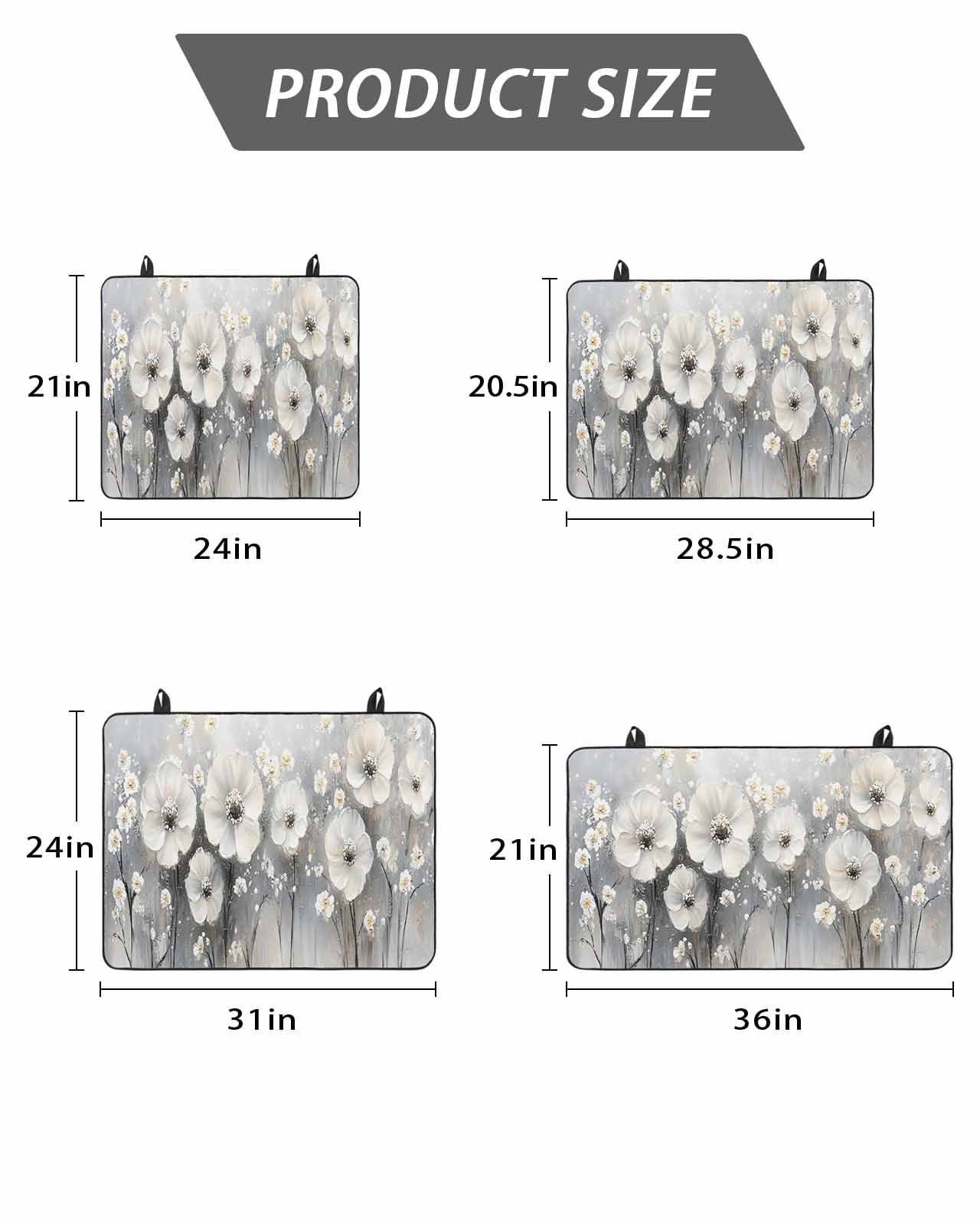 Stove Top Covers for Electric Stove, Spring Camellia Glass Stovetop Cover Protector, Retro Floral Oil Painting Modern Art Induction Cooktop Protector Oven Mat for Kitchen Countertop 24"x21"