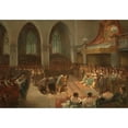 thumbnail image 2 of Charles Rochussen 18x14 Black Ornate Wood Framed Double Matted Museum Art Print Titled - The Coronation of William III and Mary Stuart, Anno 1689 (1829 - 1894), 2 of 5