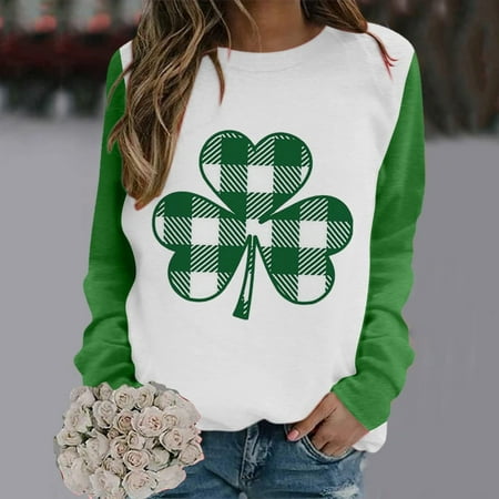 zanvin Womens St. Patrick's Day Casual Sweatshirt Long Sleeve