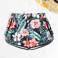 thumbnail image 6 of Conairie Womens Swim Shorts Full Coverage High Cut Swimsuit Comfortable Floral Print Ruched Scrunch Swim Bottom Black L, 6 of 8