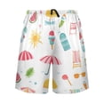 thumbnail image 2 of Men’s Sleep Shorts Relaxed Fit Lounge Pants with Pockets Mens Pajama Loungewear Home Wear Comfort Summer Pattern Small, 2 of 7