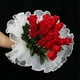 thumbnail image 3 of Xiao Hua Papel de embalaje con borde de perla, hilo ondulado plegado, ramo de flores envuelto, hilo de malla de 4 metros de largo (rojo sandía), 3 of 5